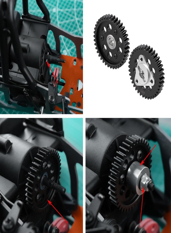مجموعة تروس LSG Slipper Clutch Eliminator 39T Spur Gear لسيارات التحكم عن بعد 1/8 HPl Savage X 21 25 SS 4.6 ملحقات الترقية (39T) - Image 4